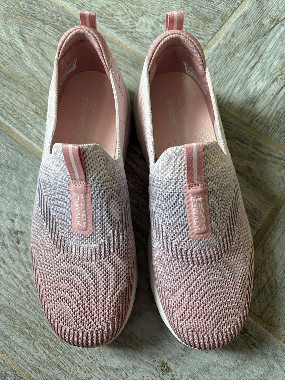 Skechers GOwalk Knit Slip-On Walking Shoes - Pink 7